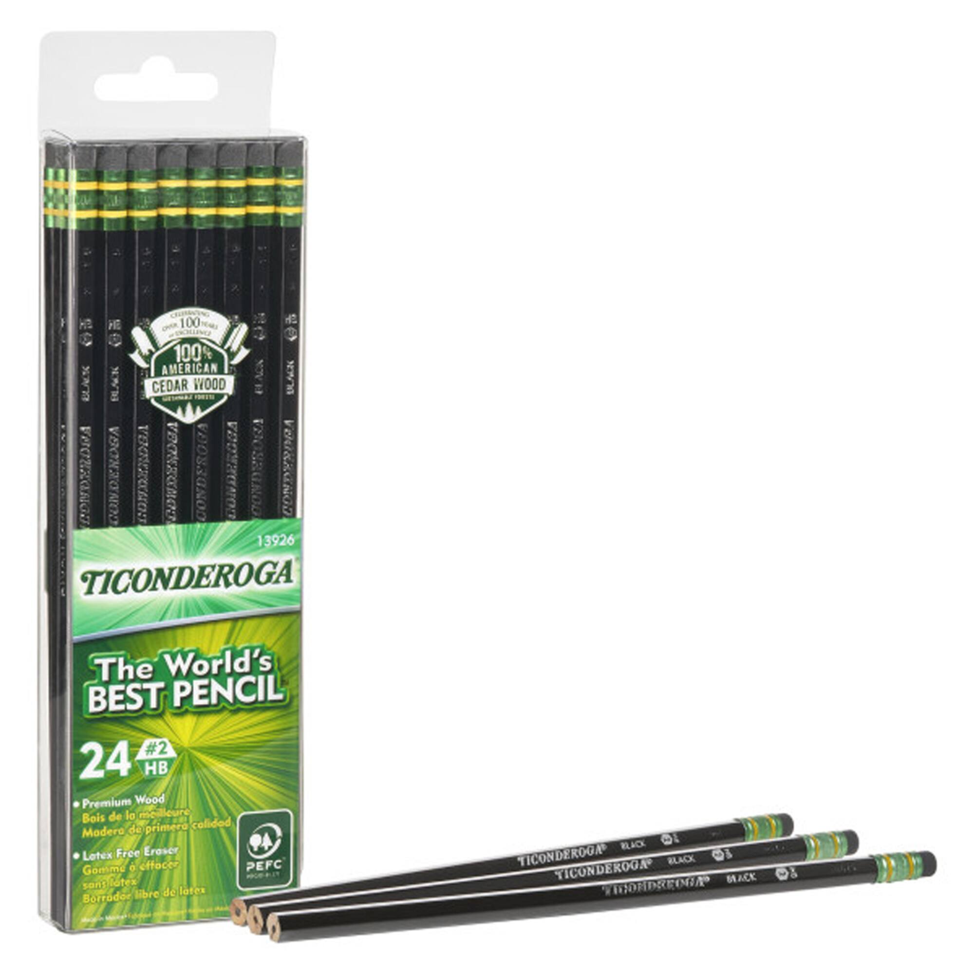 Ticonderoga® #2 Soft Black Unsharpened Pencils, 2 Packs of 24